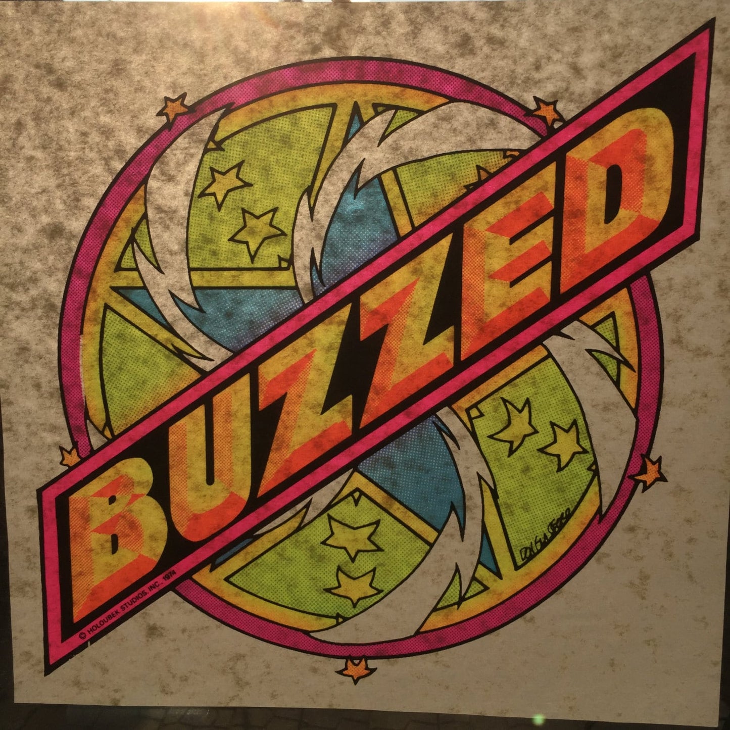 Buzzed Vintage 1974 Holoubek Studios Iron On Heat Transfer