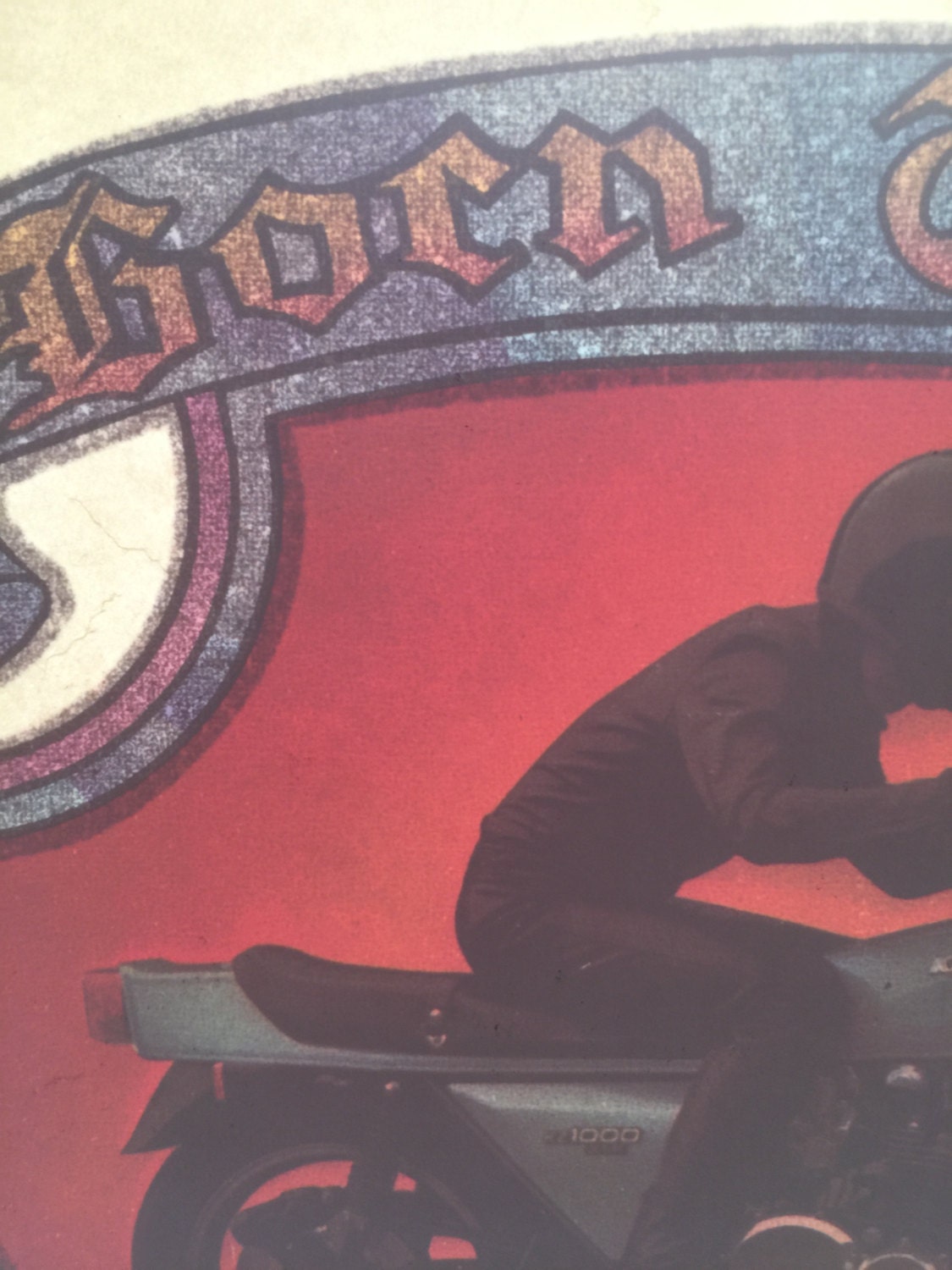 Born to Run Motorcycle Vintage Glitter Iron On Heat Transfer